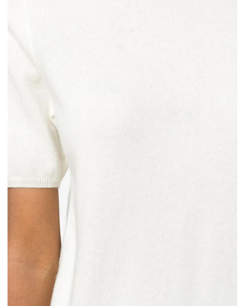 T-Shirt En Cachemire À Manches Courtes N.Peal Cashmere en coloris White