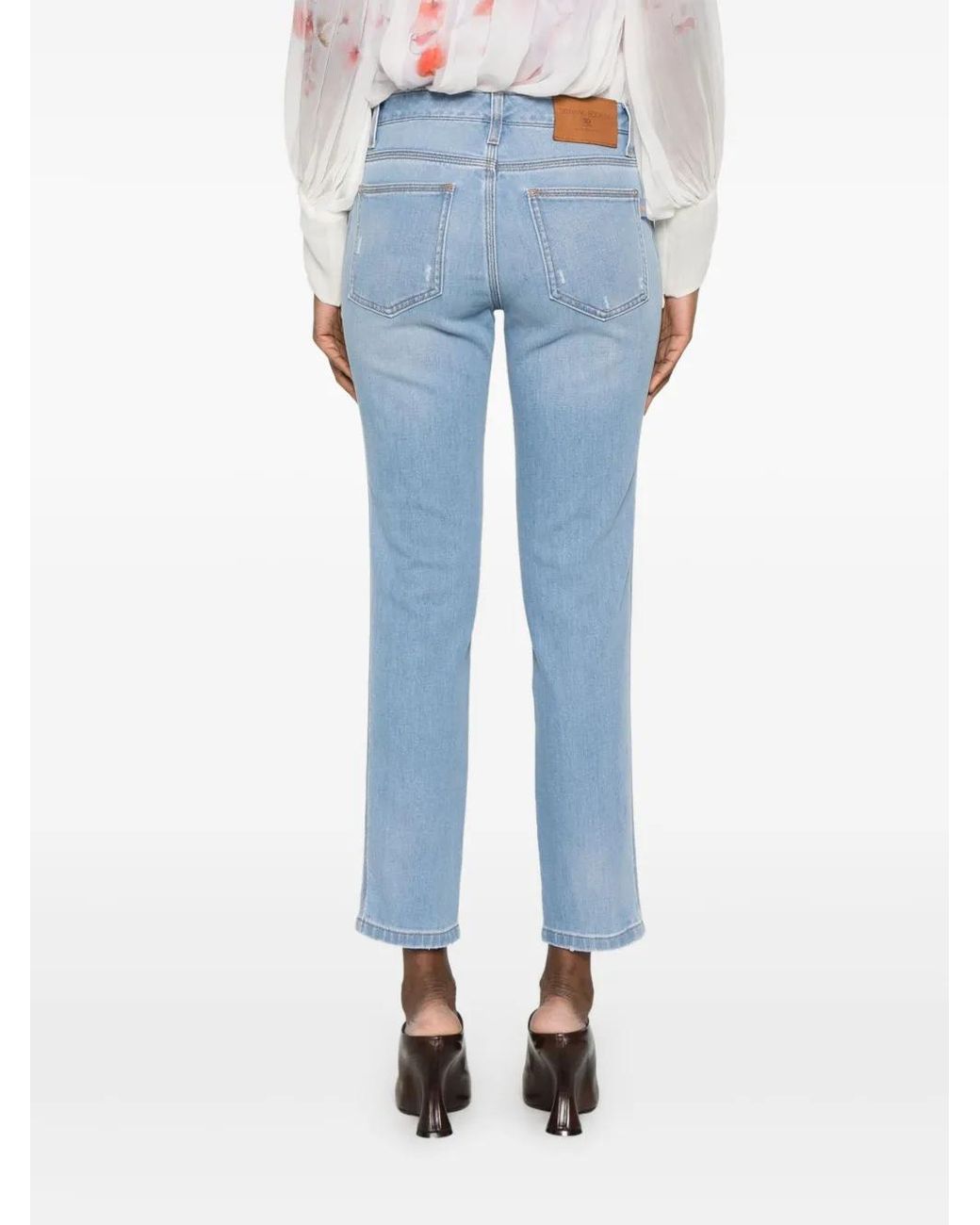 Jean Slim À Patch Logo Ermanno Scervino en coloris Blue
