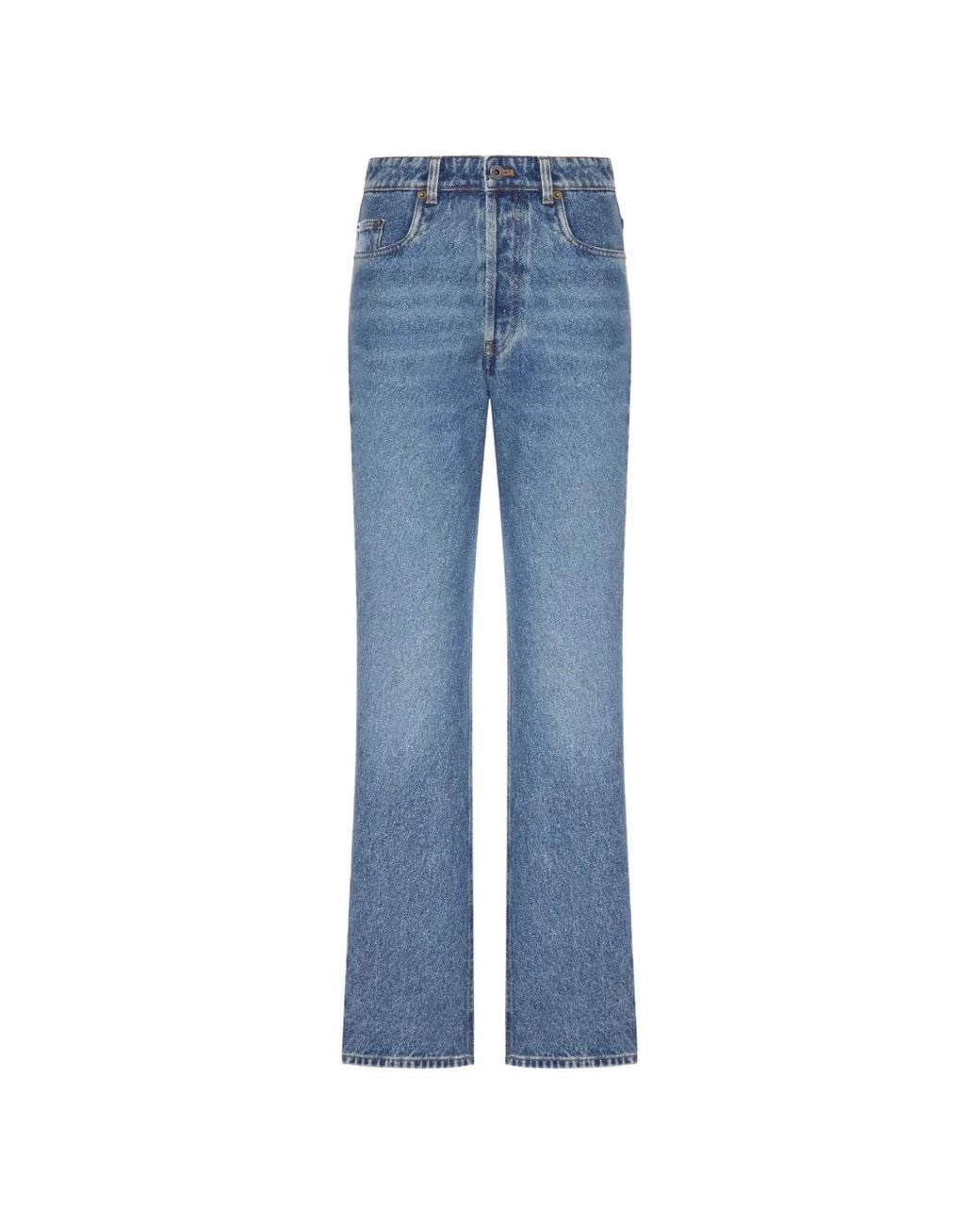 Miu Miu Blue Light-Wash Denim Flare Jeans