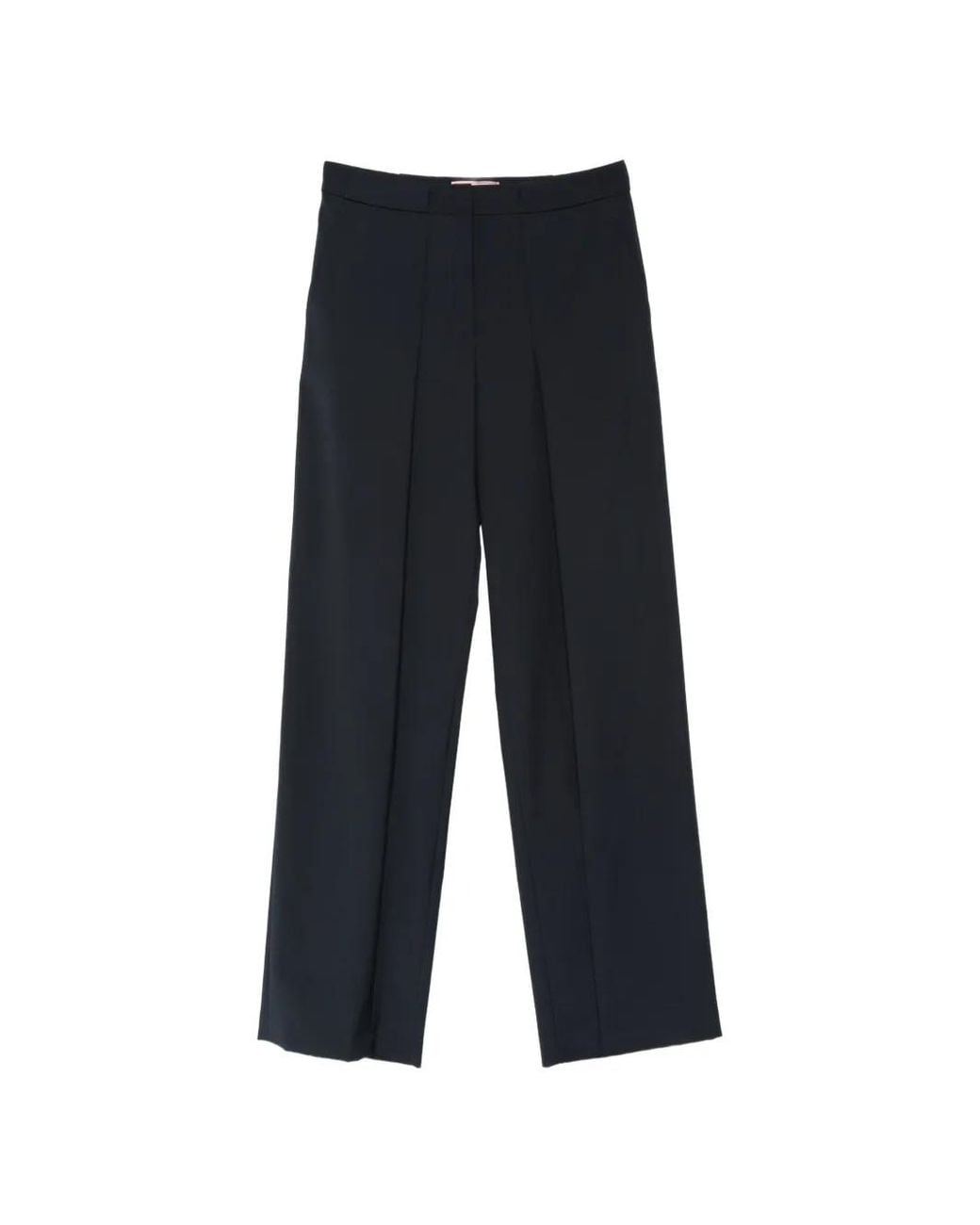 Iceberg Blue Pleated Wide-Leg Trousers