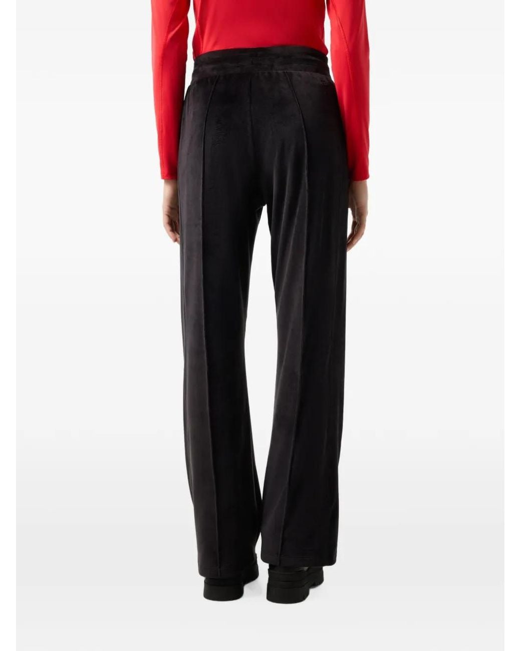 Bogner Black Felice Velvet-Effect Track Pants