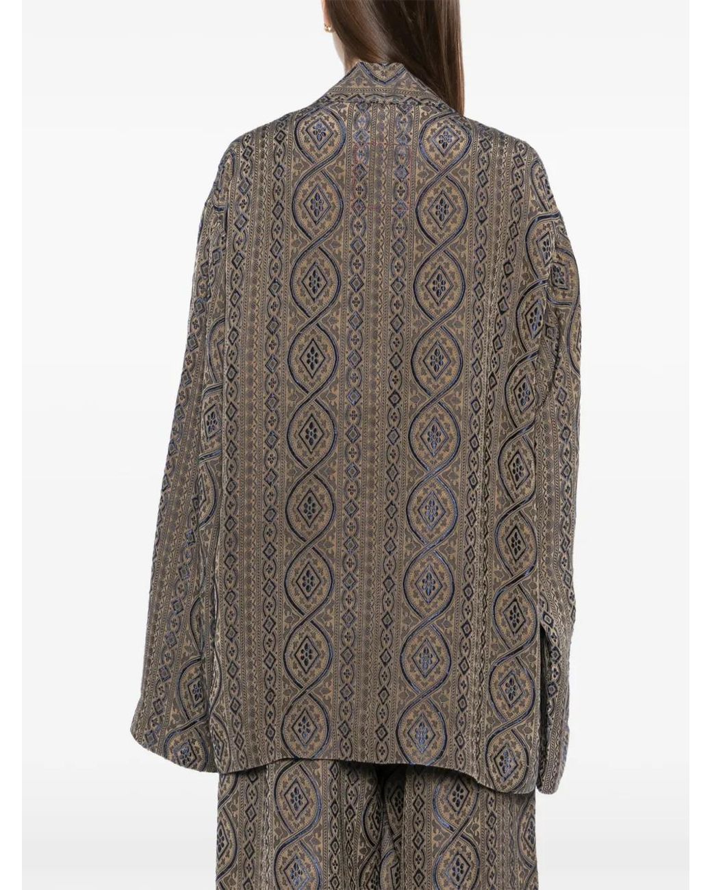 Chaqueta con cordones Uma Wang de color Brown