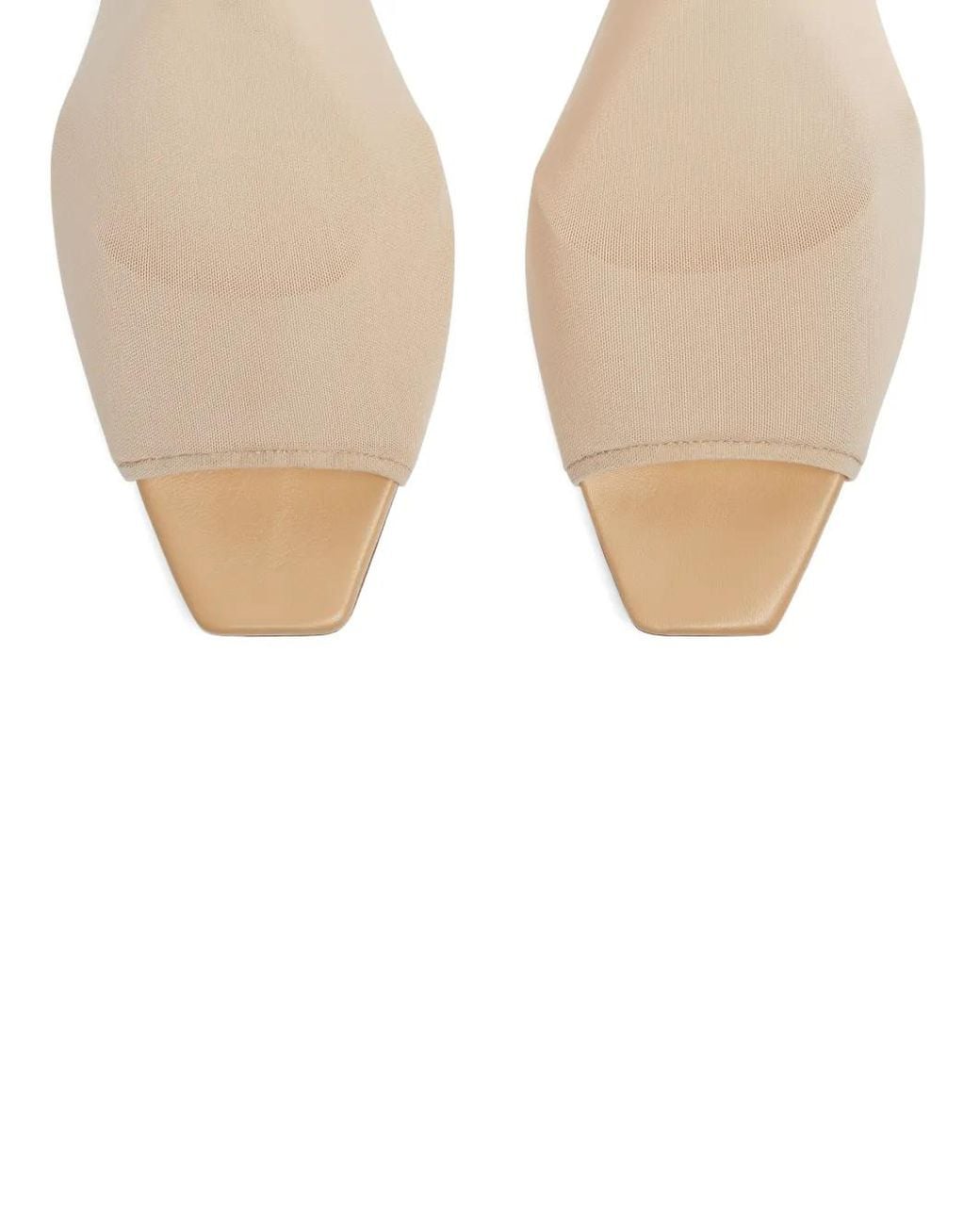 Courreges Natural Sandalen Mit Eckiger Spitze