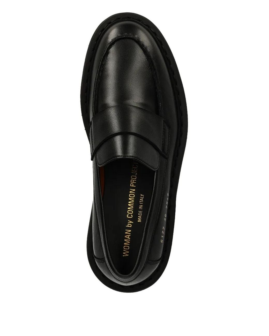 Common Projects Black Leather Loafers