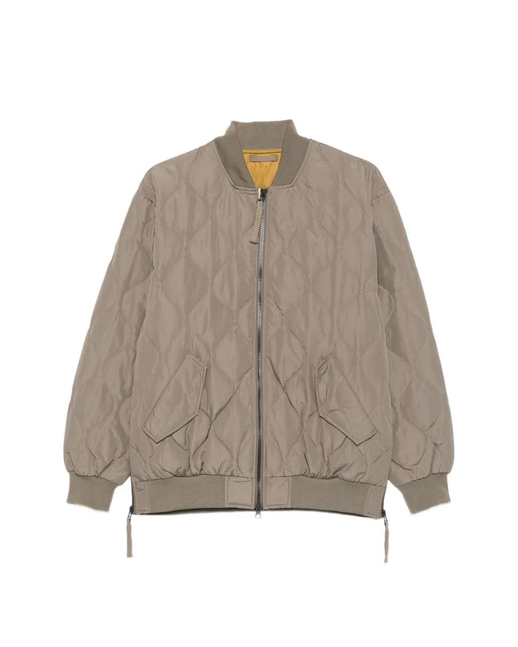 Taion Brown Quilted Bomber Jacket