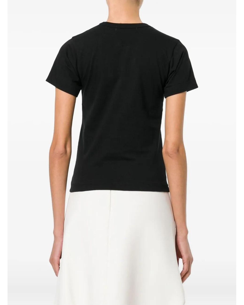 COMME DES GARÇONS PLAY Black Heart-Appliqué T-Shirt