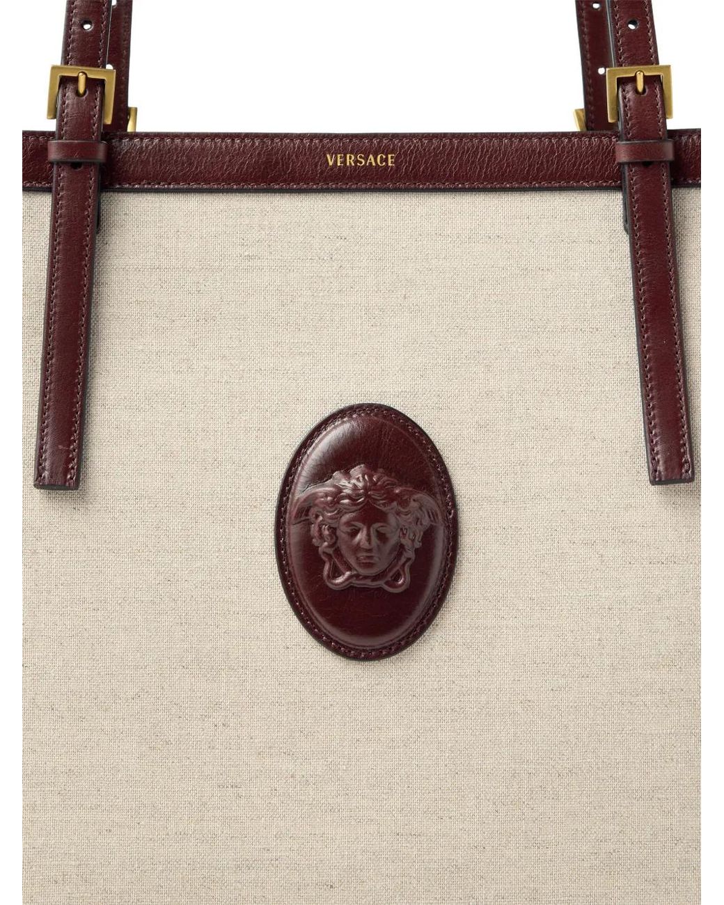 Versace Natural Rivière Large Canvas Tote