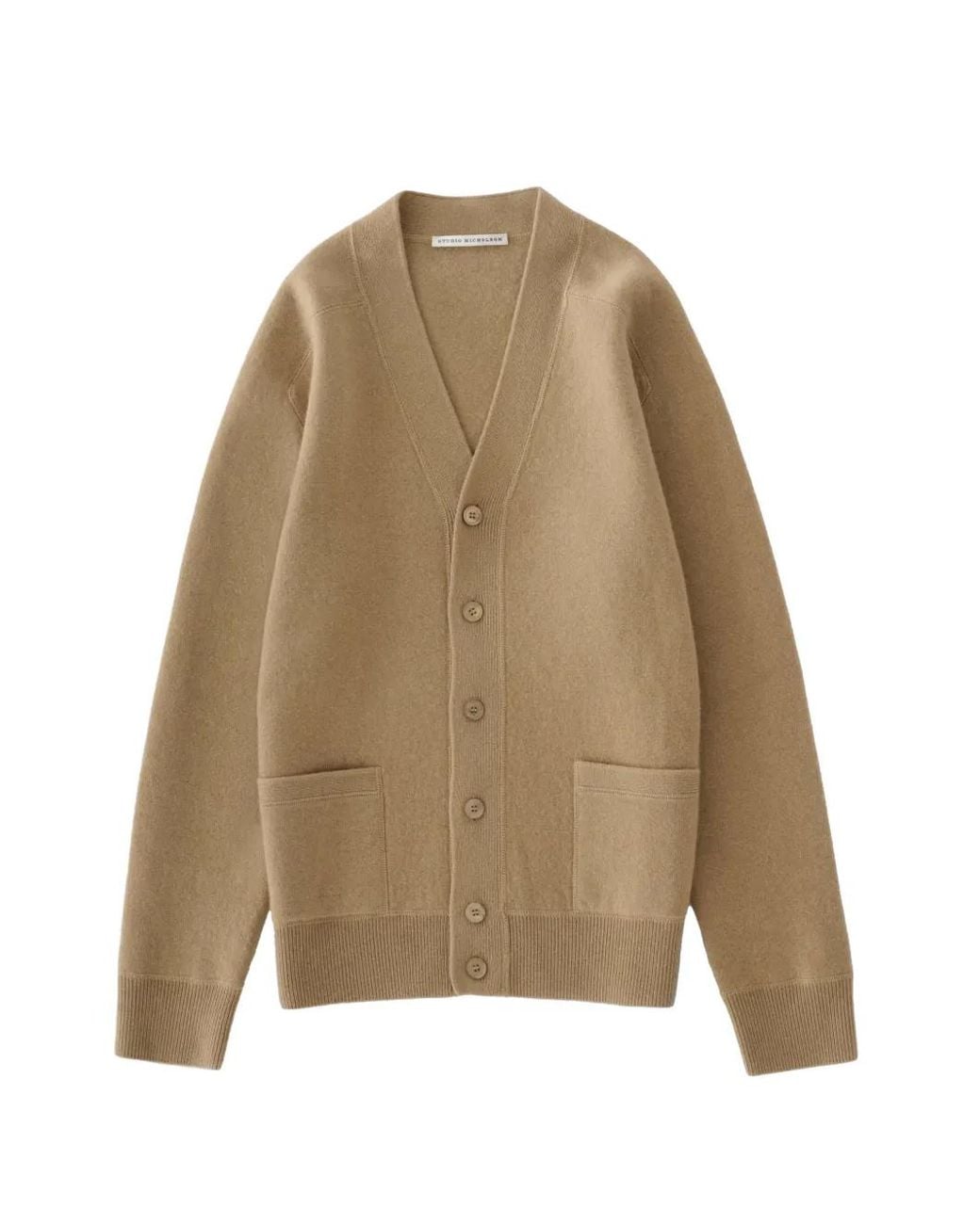 Studio Nicholson Natural Alton V-Neck Cardigan for men