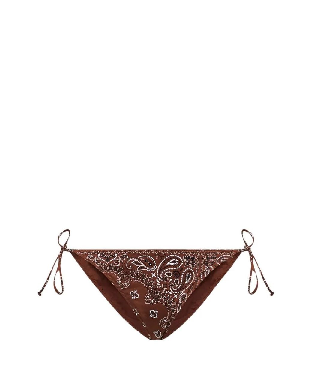 Mc2 Saint Barth Brown Leah Virgo Bandana-Print Bikini Bottoms