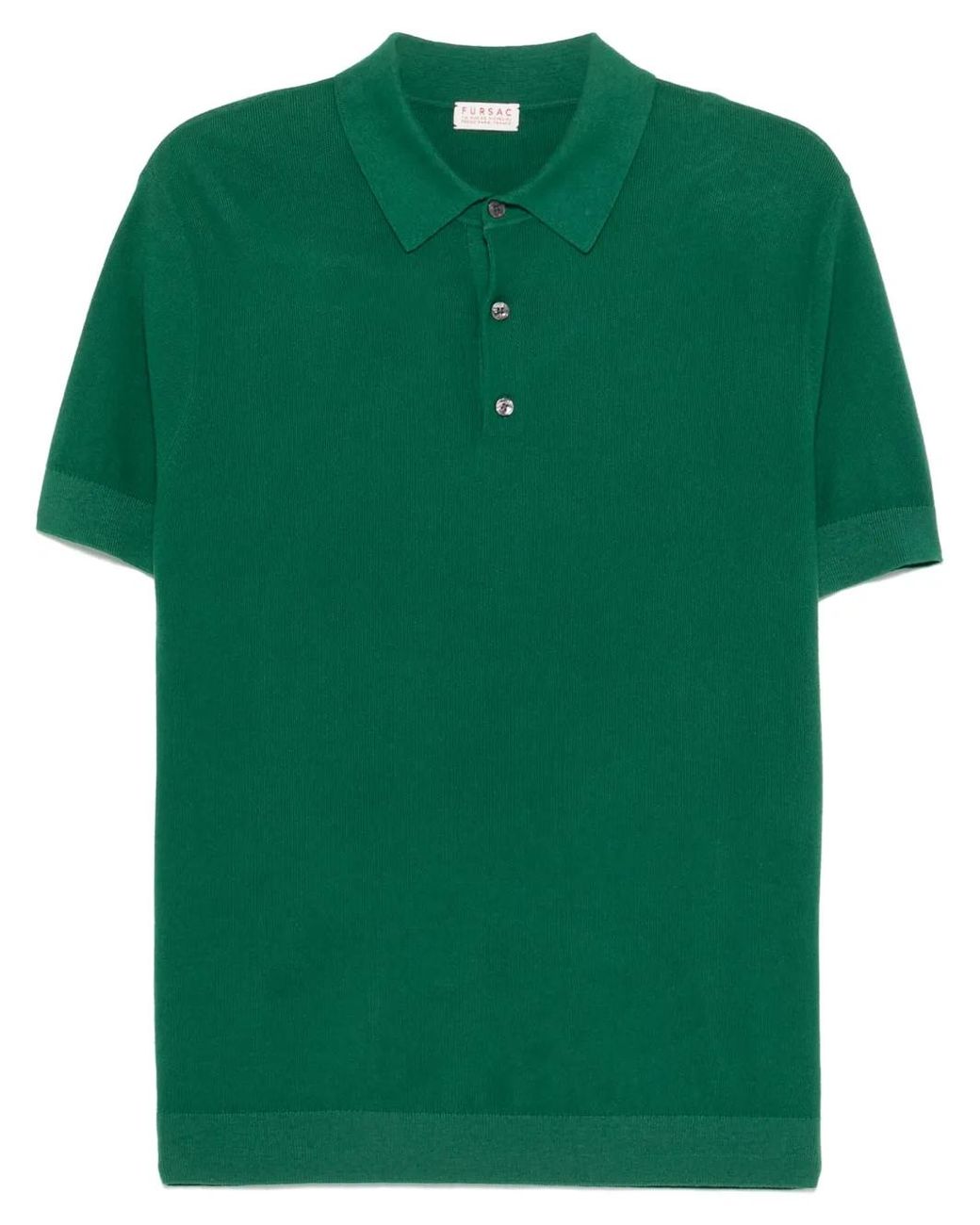 Fursac Green Piqué Polo Shirt for men