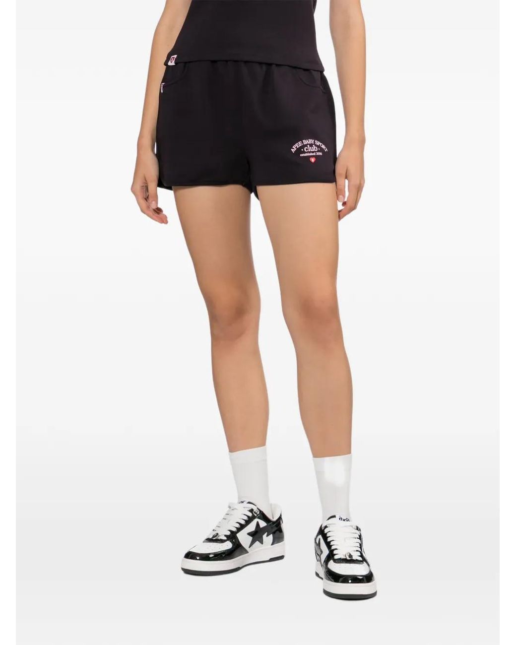 AAPE BY A BATHING AP Black Elasticated-Cuff Track Pants