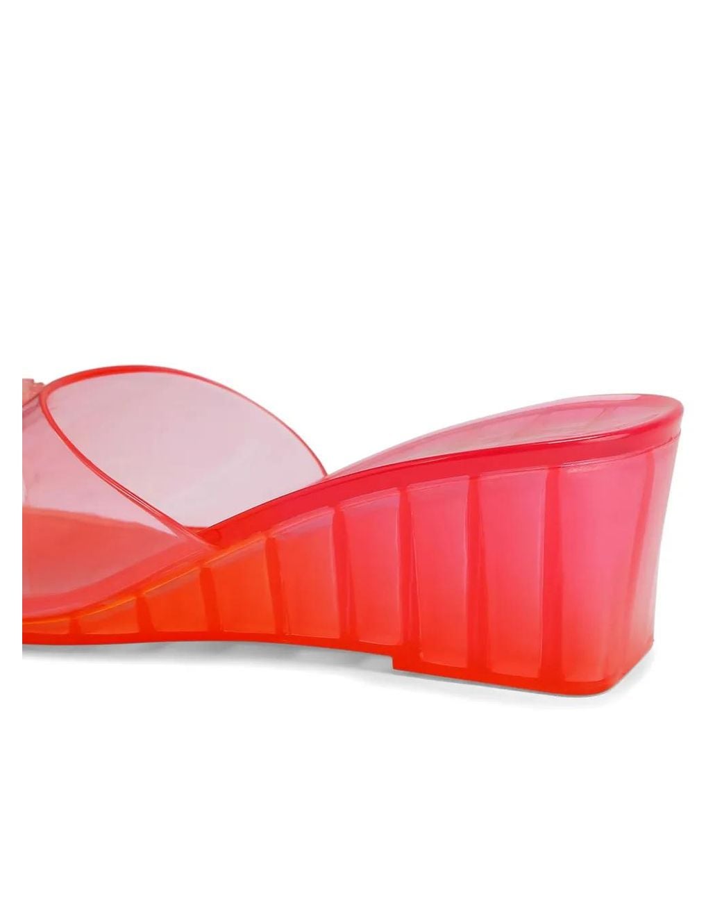 Kurt Geiger Pink Maddison Jelly Wedge Mules