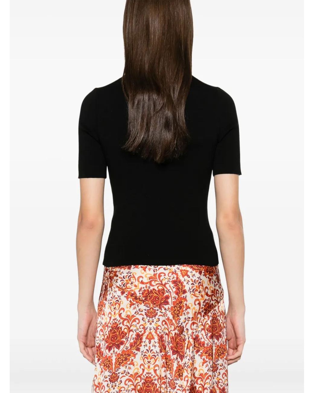 Rabanne Black Chain Link-Detail Top