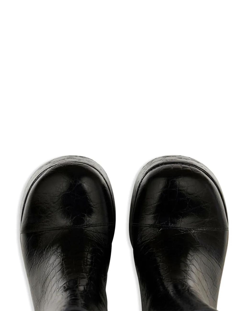 Etro Black Embossed-Leather Platform Ankle Boots