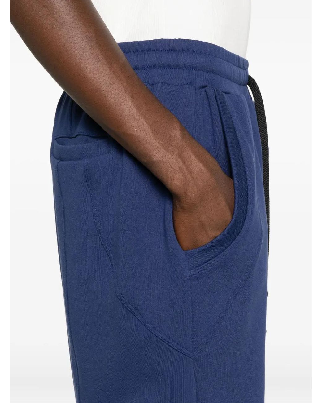Notrainproof Blue Seam-Detail Drawstring-Waist Shorts for men