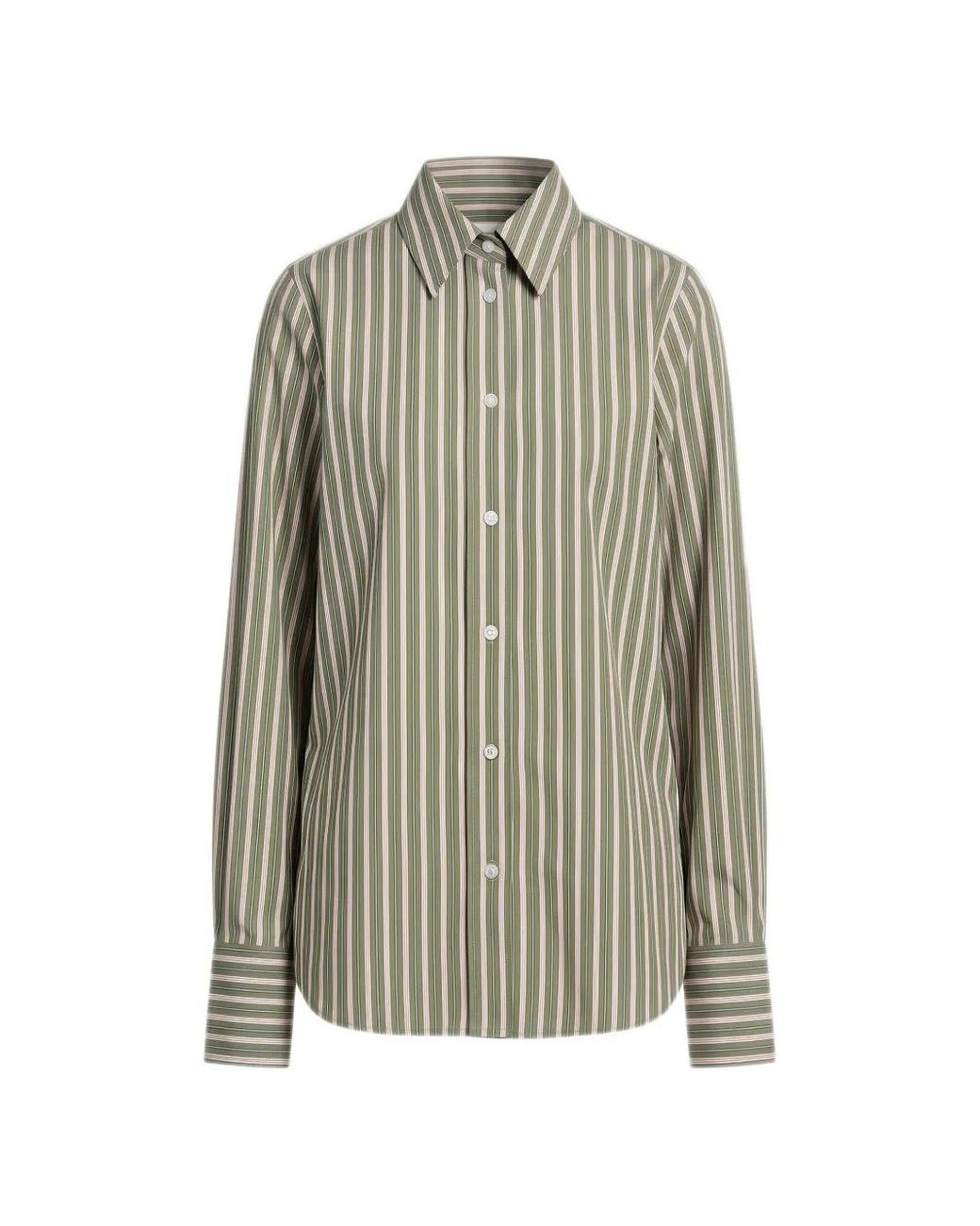 Monse Green Striped Back-Detail Shirt