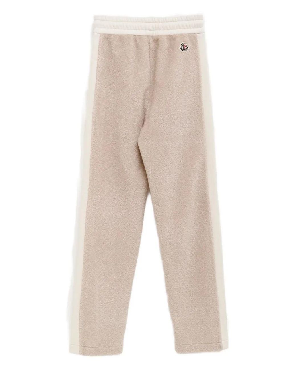 Moncler Natural Drawstring Side Stripe Pants