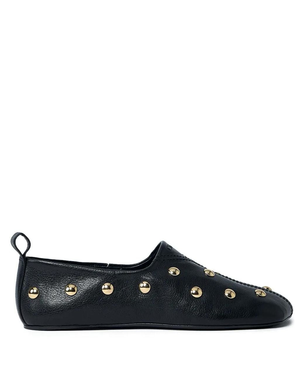 Chloé Black Rita Studded Slip-On Ballet Flats