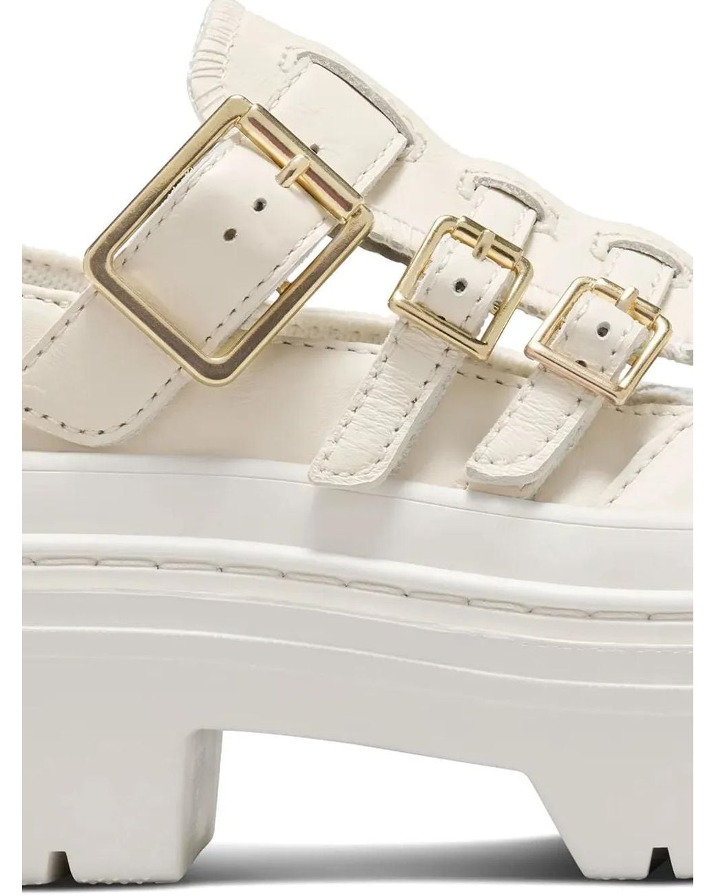 Converse White Buckle-Strap Cut-Out Sneakers