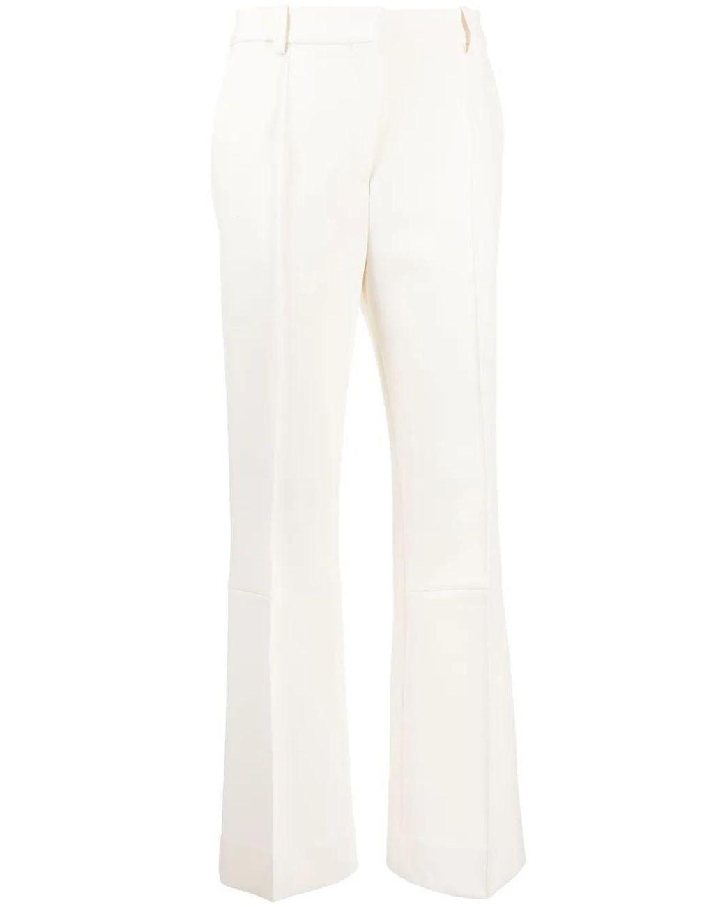Victoria Beckham White Wide Trousers
