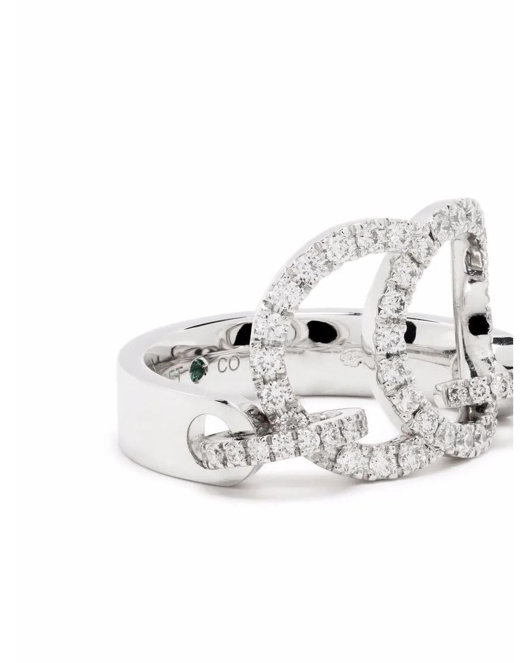 COURBET White 18Kt Recycled Celeste Pavé Laboratory-Grown Diamond Set Ring