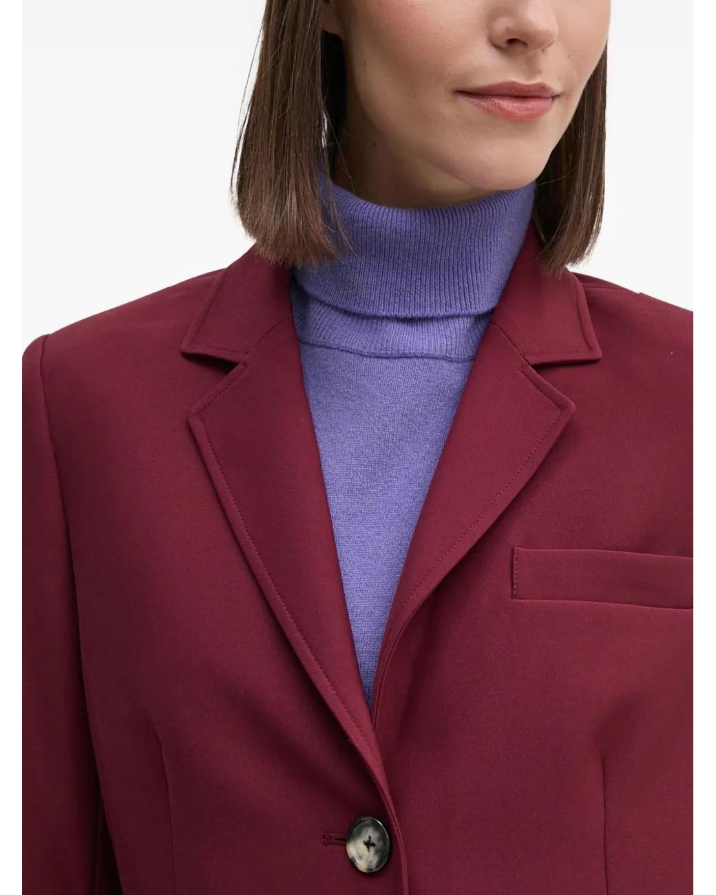 DKNY Red Buttoned Blazer