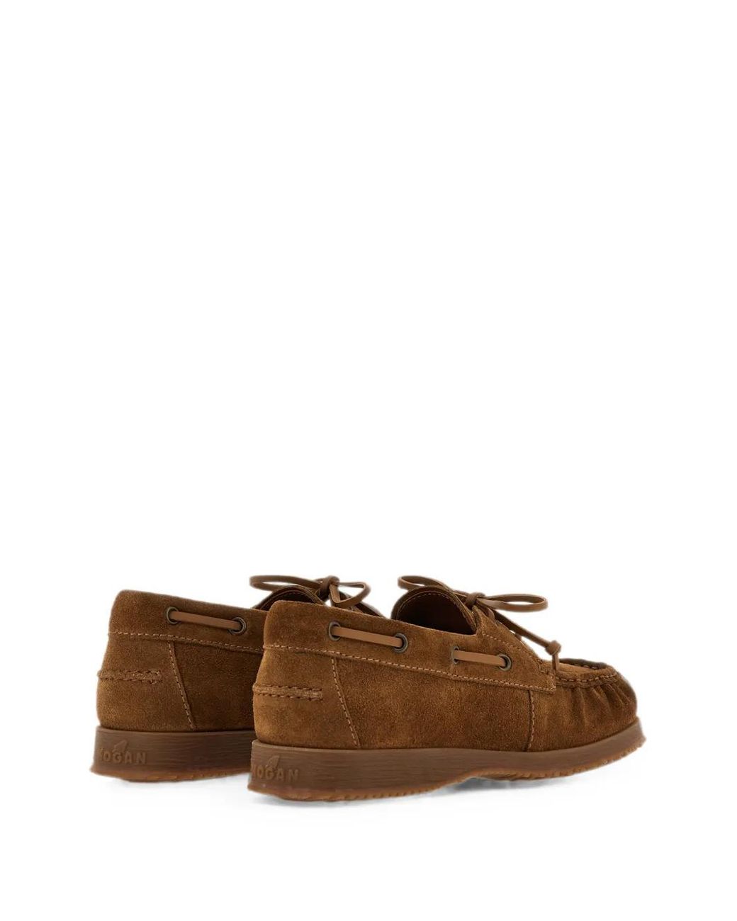 Hogan Brown Boat Shoes Traditional