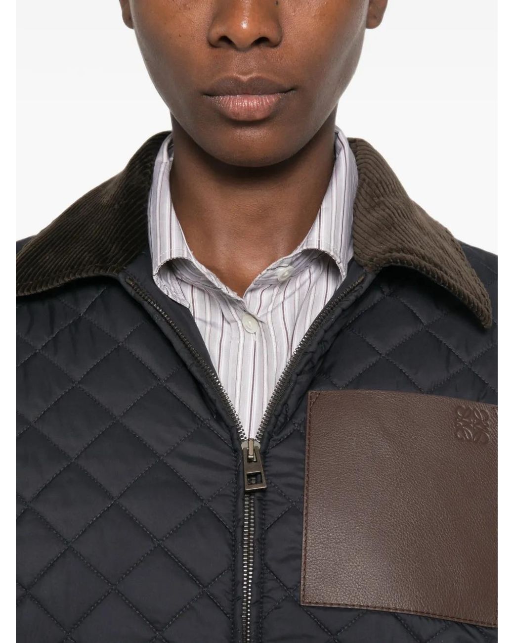 Loewe Blue Veste Courte En Tissu Technique