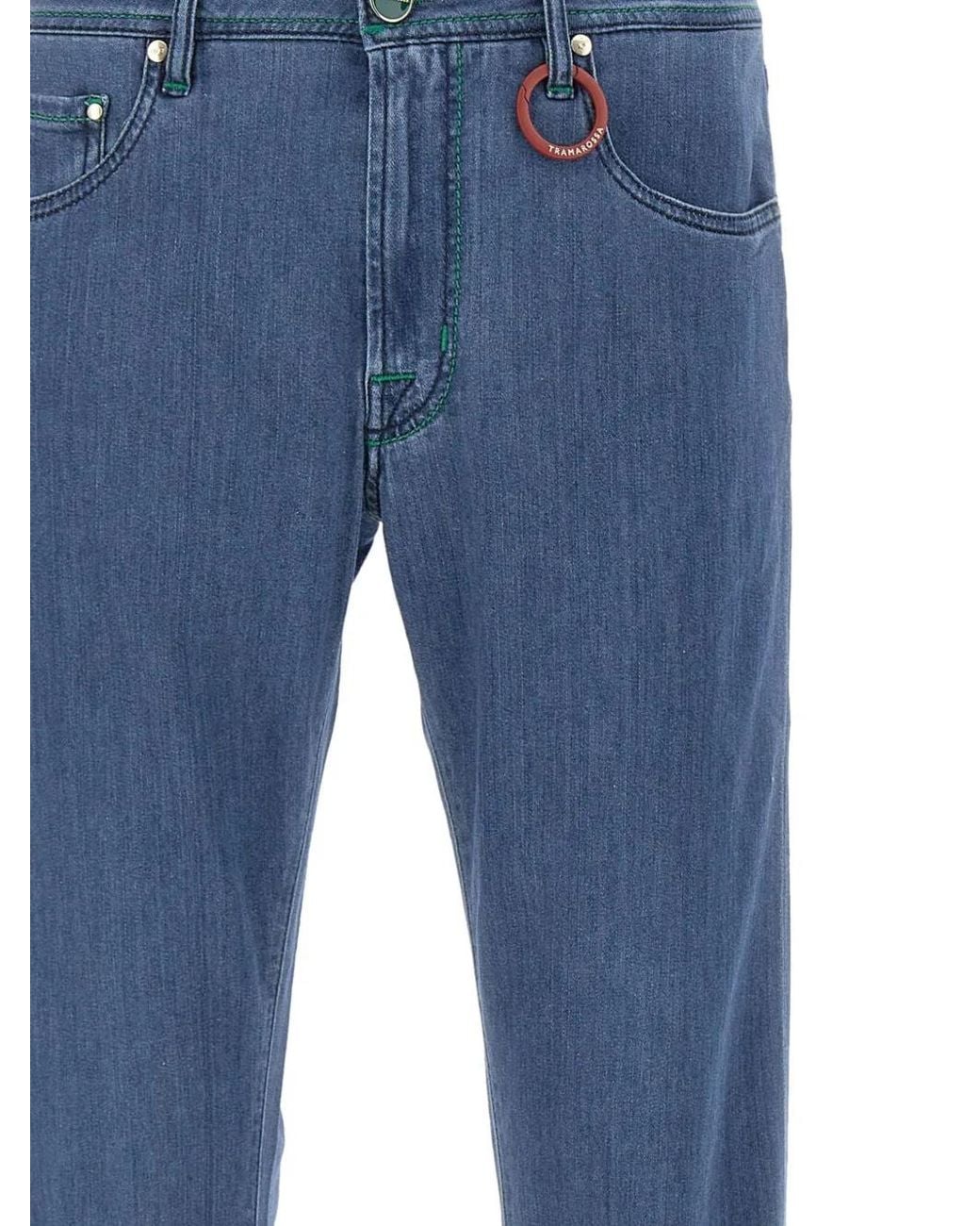 Sartoria Tramarossa Blue Michelangelo Jeans for men