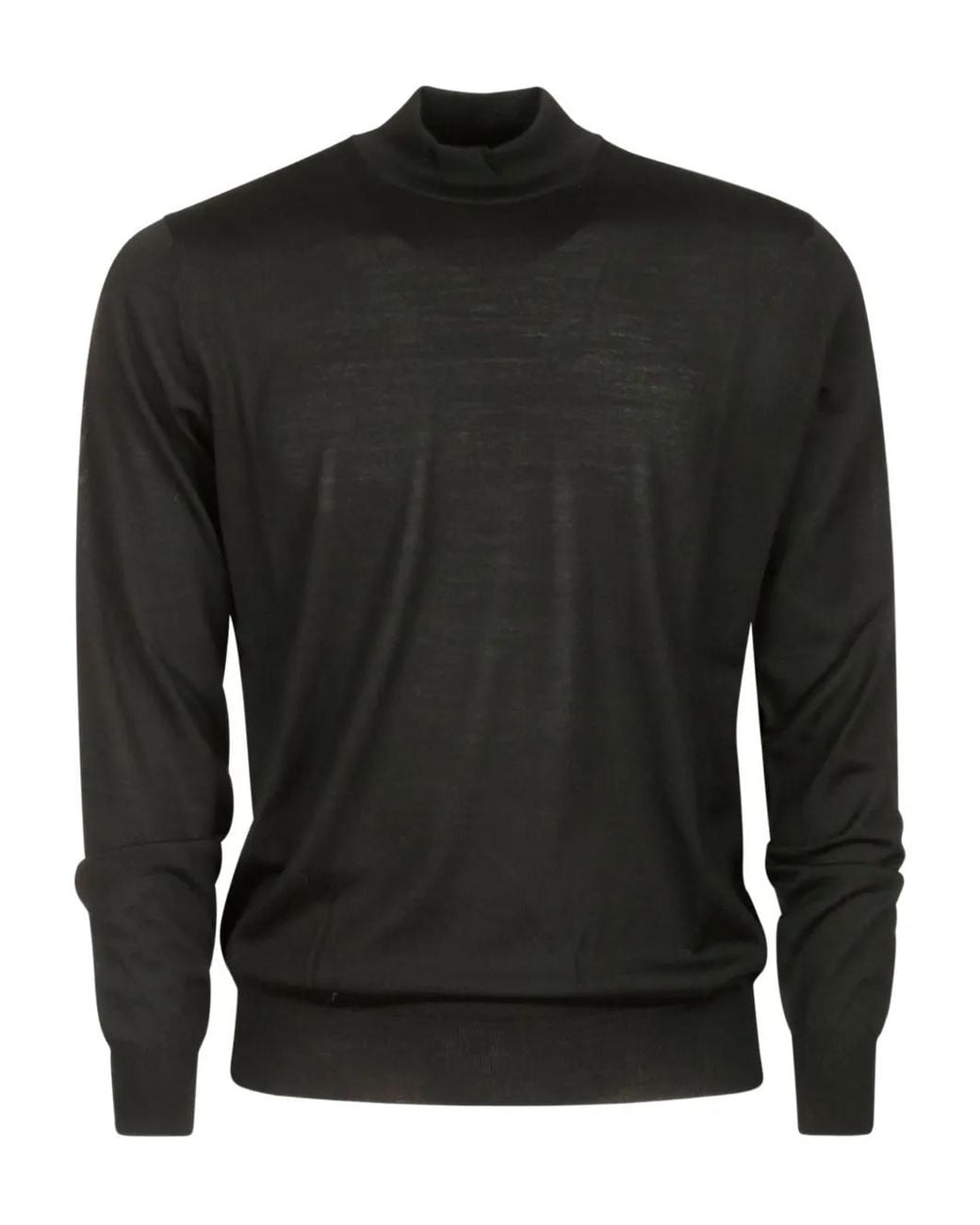 Alpha Industries Black Merino Wool Sweater for men