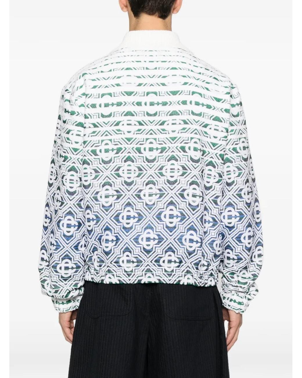 Casablanca White Gradient-Monogram Jacket for men