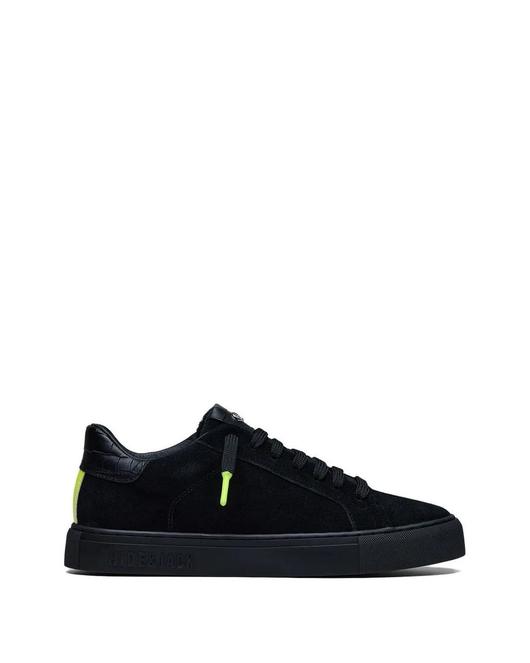HIDE & JACK Black Oil Suede Sneakers