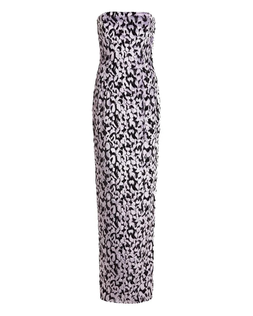 16Arlington White Minelli Devore Strapless Midi Dress