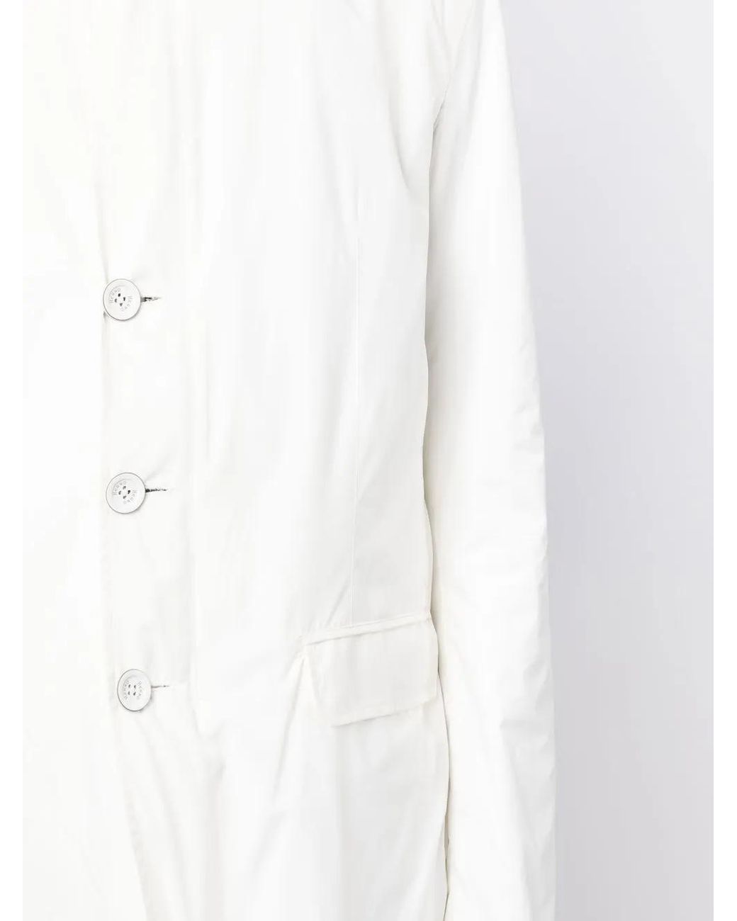 Herno White Button-Front High Neck Jacket for men