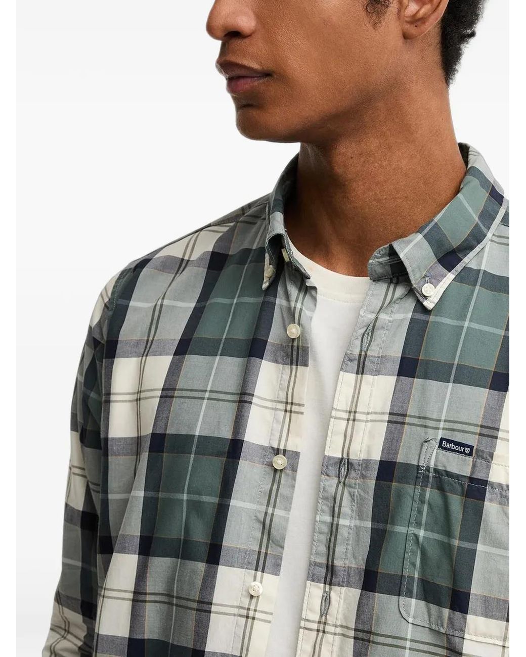 Barbour Gray Rawley Tailored Long-Sleeved Shirt for men