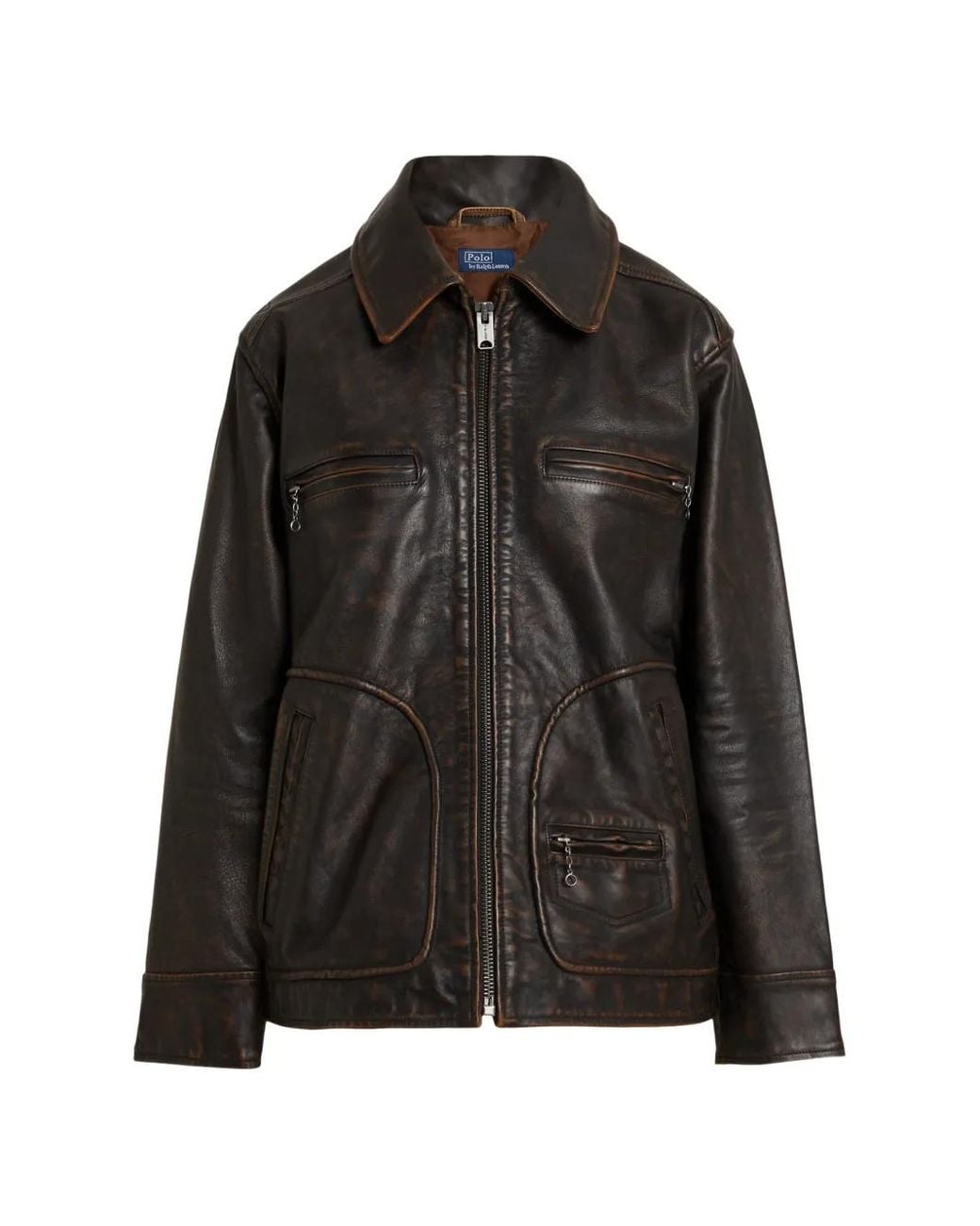 Polo Ralph Lauren Black Leather Moto Jacket