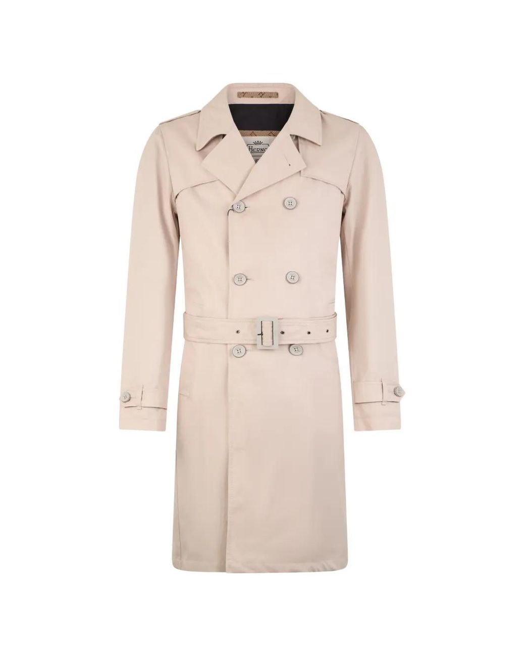 Herno Natural Double-Breasted Trench Coat for men