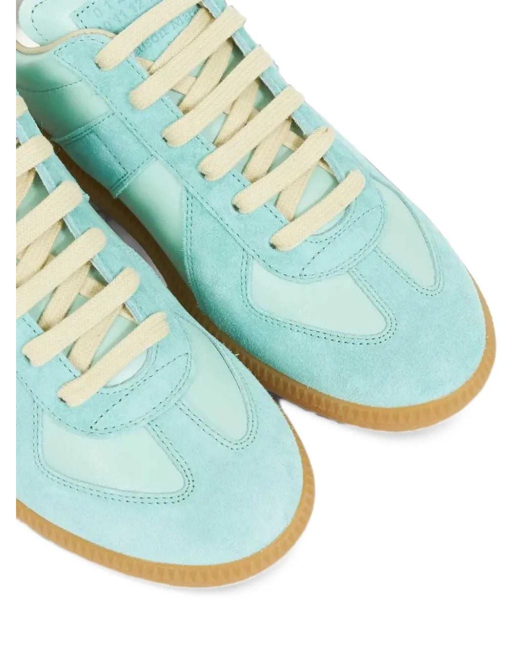 Golden Goose Deluxe Brand Blue Suede-Panelled Leather Sneakers for men