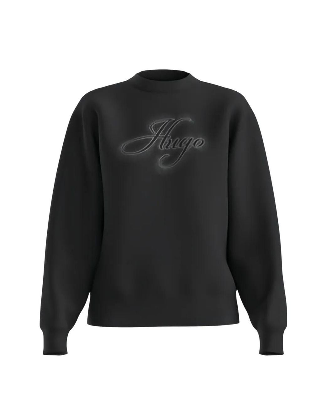 HUGO Black Pull En Coton À Logo