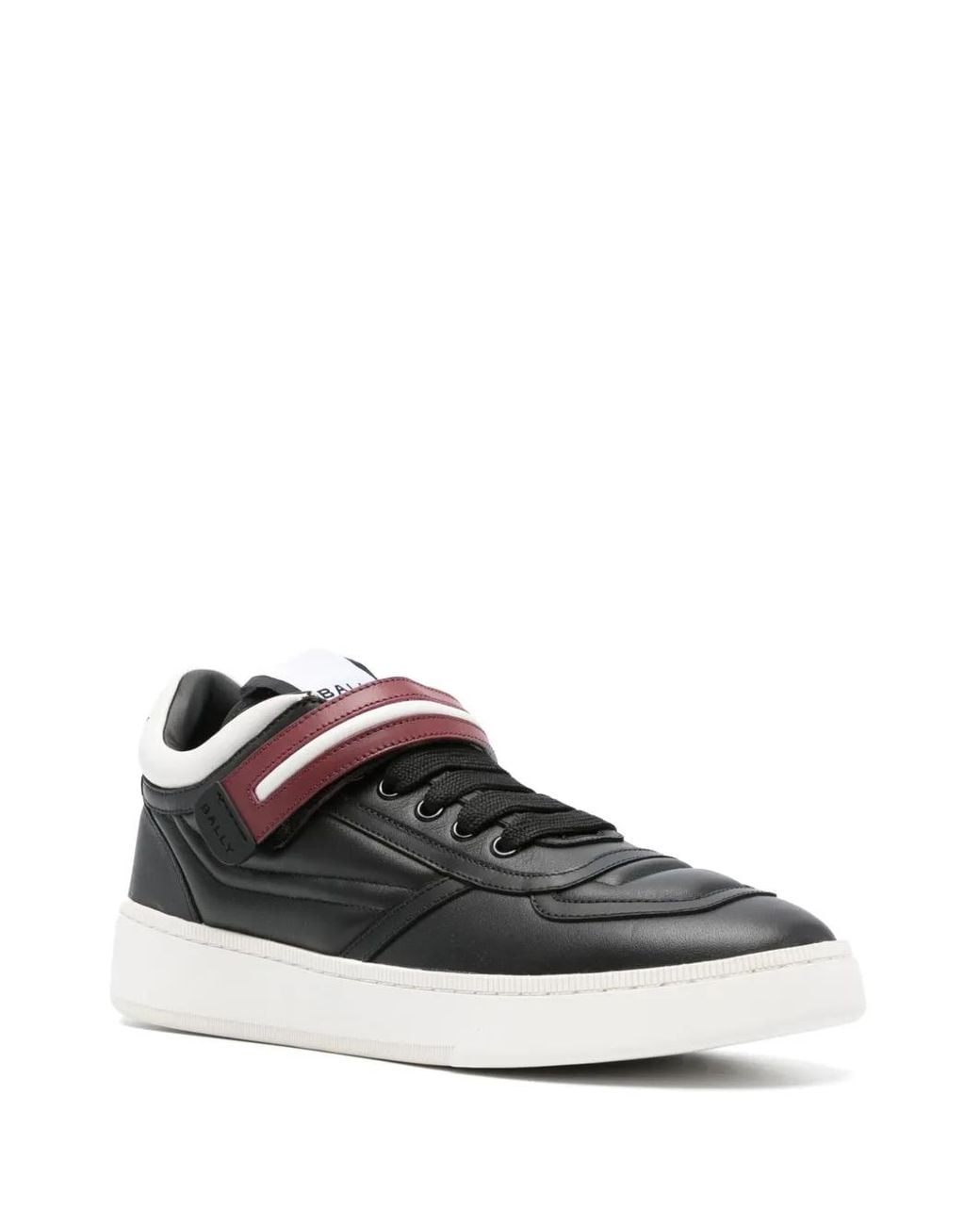 Bally Black Leather Touch-Strap Sneakers for men