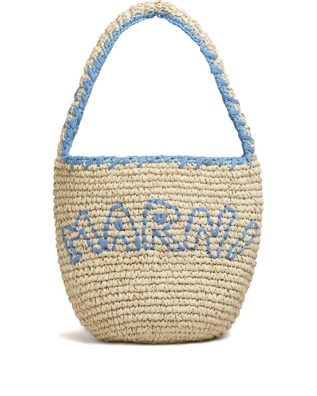 Marni White Crochet-Embroidered Shoulder Bag