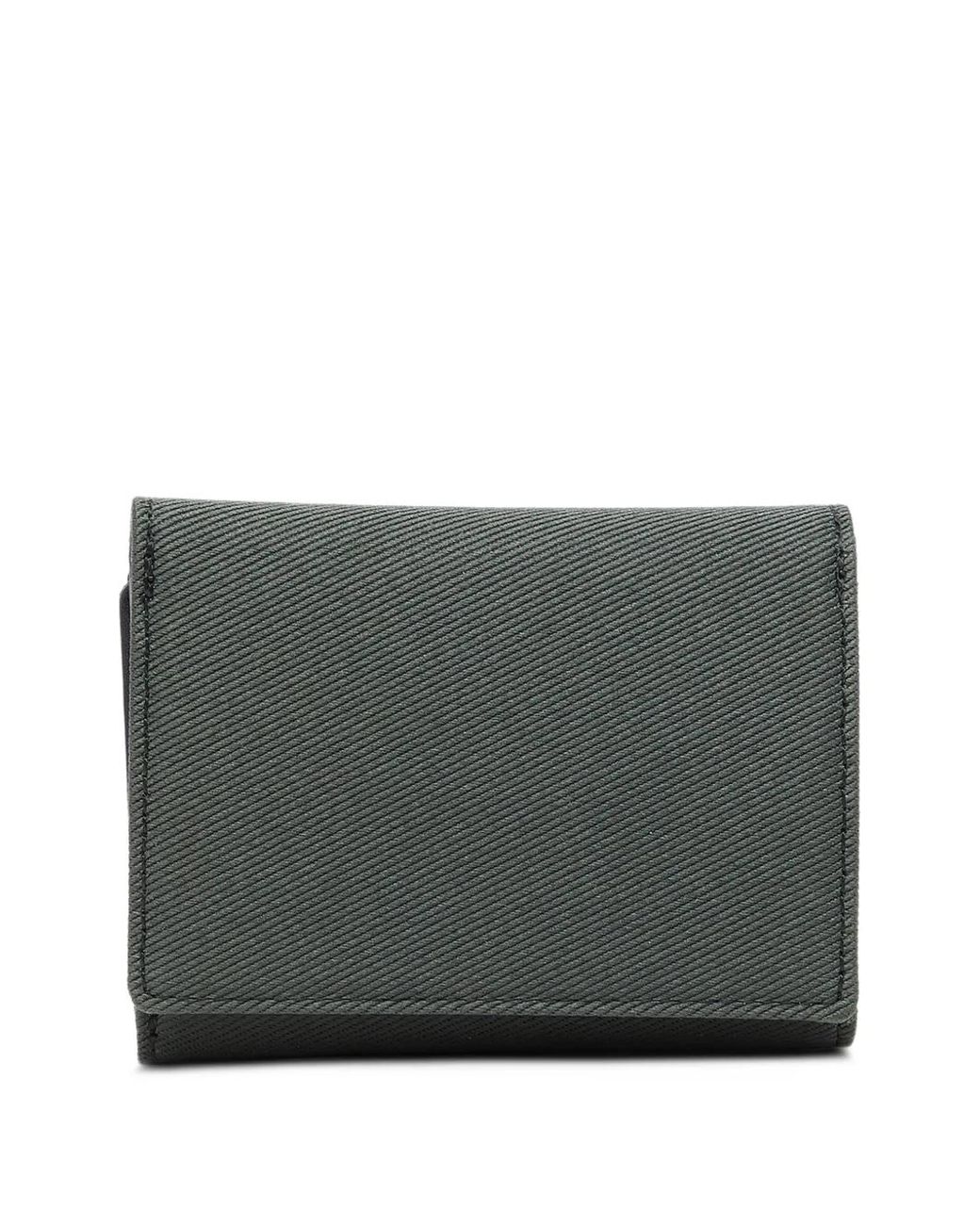 DIESEL Gray Tri-Fold Logo-Patch Wallet for men