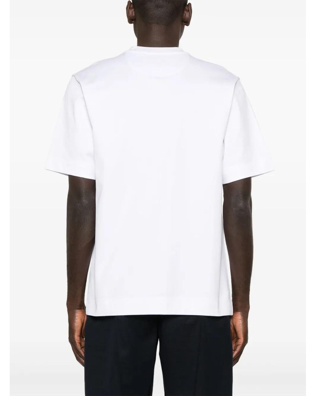 Camiseta Con Placa Ff Fendi de hombre de color White