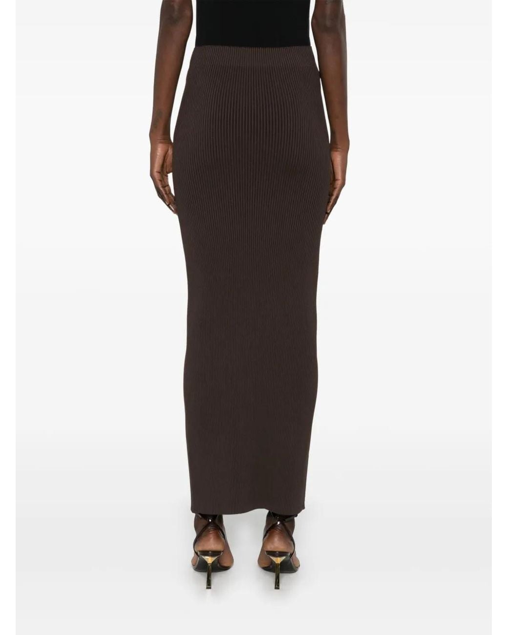 Max Mara Aprile Gebreide Maxi-Rok in het Brown