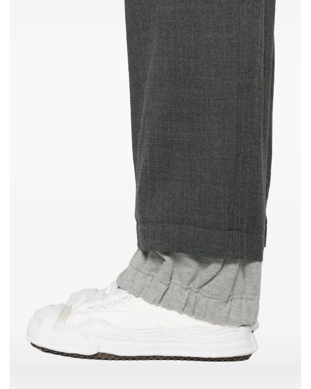 Maison Mihara Yasuhiro Gray Cuffed Panelled Trousers for men