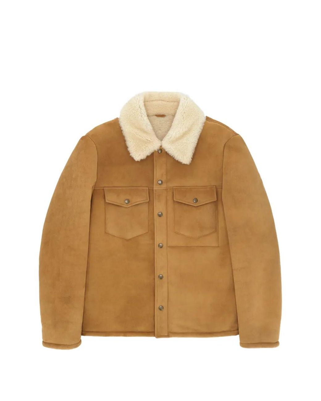 Fortela Natural Quarter Patch-Pocket Shearling Jacket for men