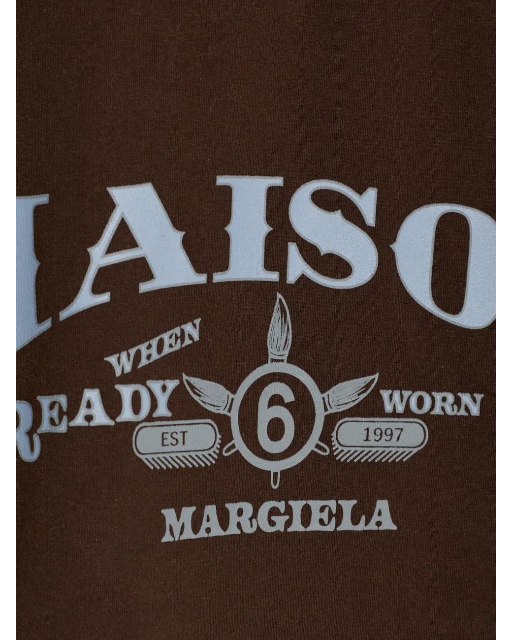 MM6 by Maison Margiela Brown Logo-Print T-Shirt for men