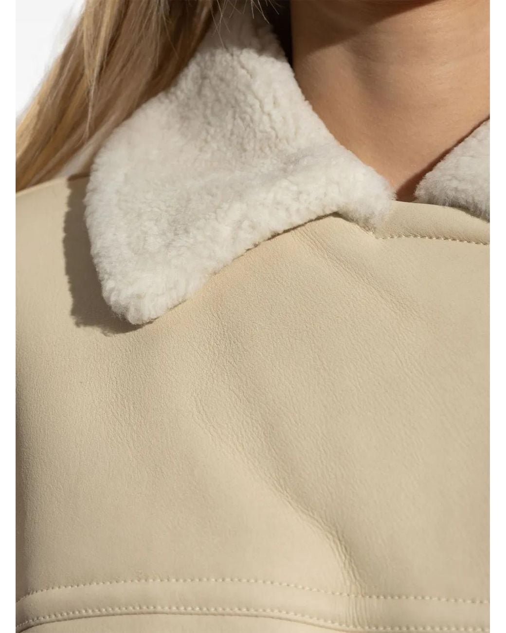 Jacquemus Natural Cabanjacke Aus Shearling