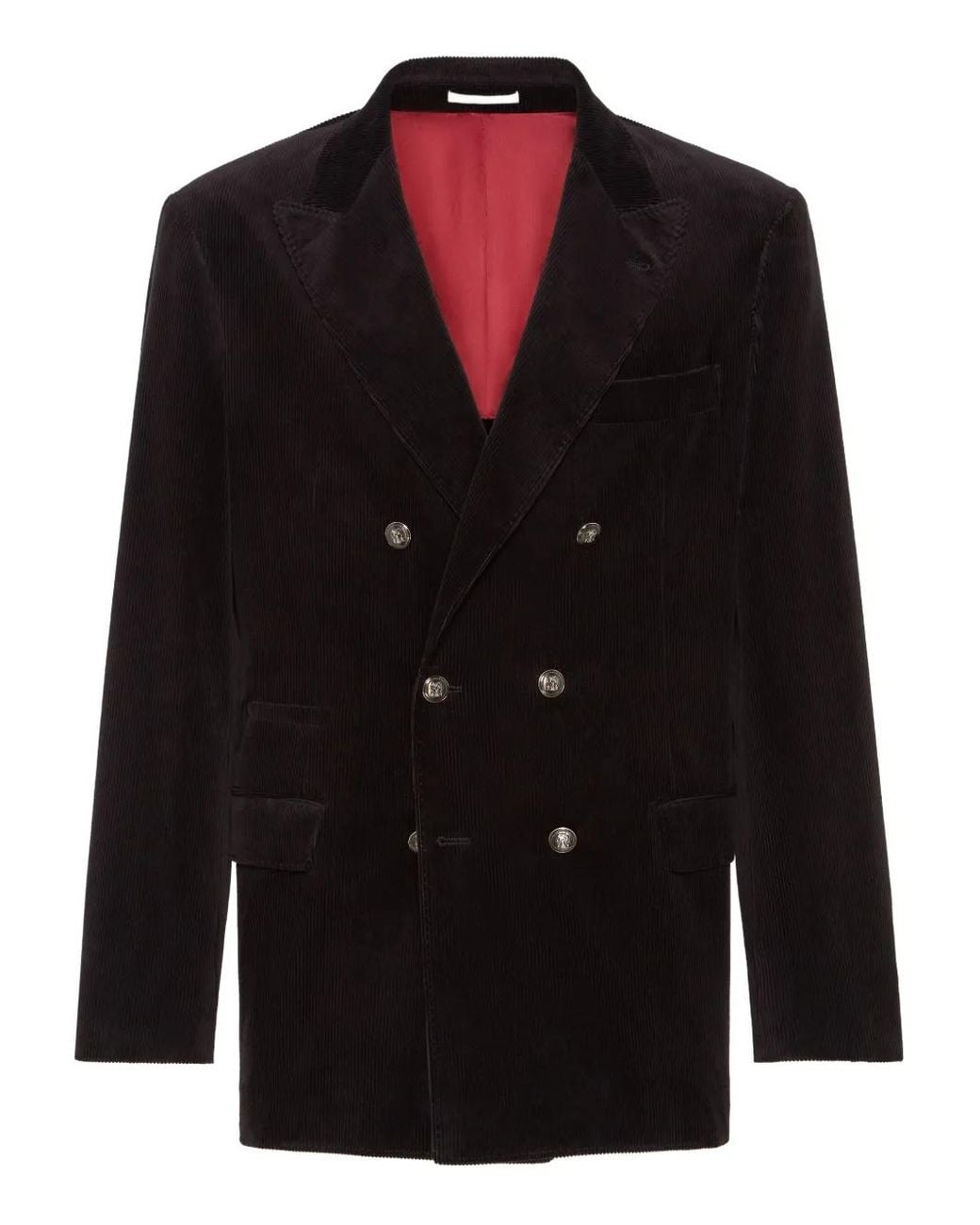 Brunello Cucinelli Black Cotton-Cashmere Corduroy Deconstructed Blazer for men
