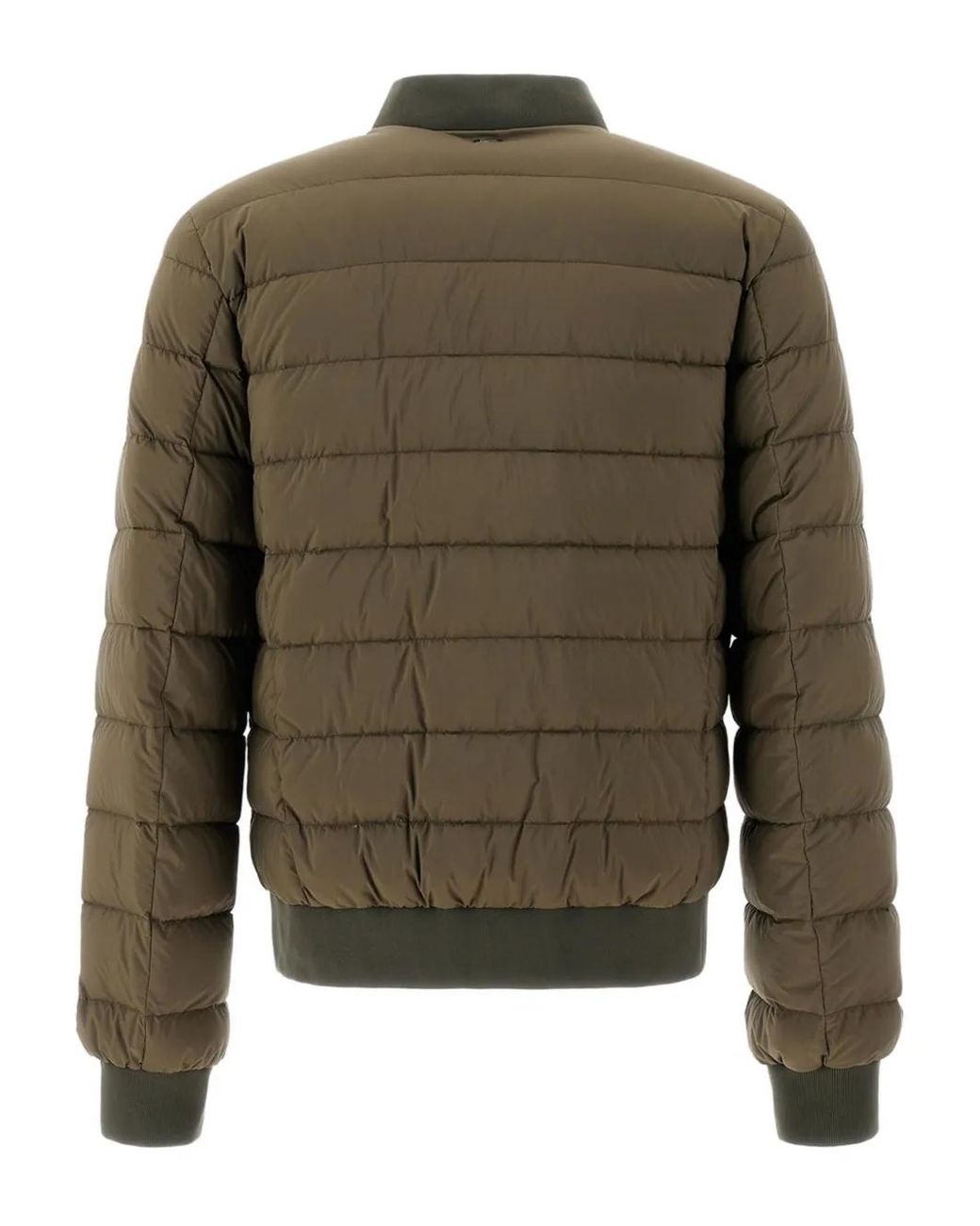 Herno Green Quilted Bomber Jacket for men